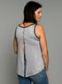 The Tie Back Tank - Black / Grey Texture